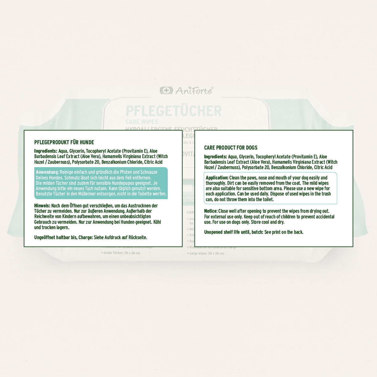 AniForte Care Wipes - 100 Pack - AniForte UK
