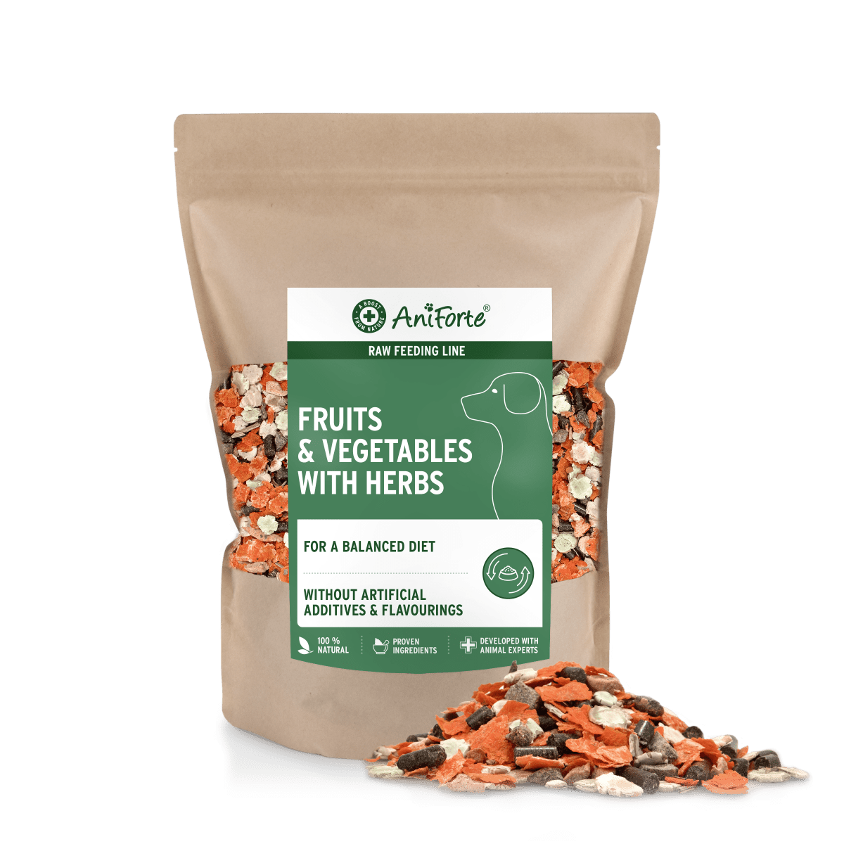 AniForte® Fruit & Vegetable Flakes with Herbs - AniForte UK