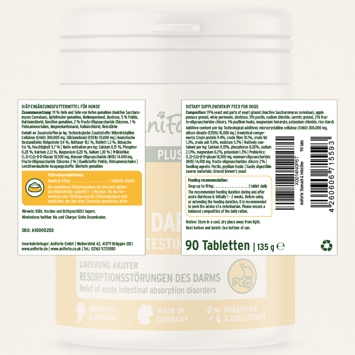 AniForte® plus Stomach & Intestine 90 Tablets - AniForte UK