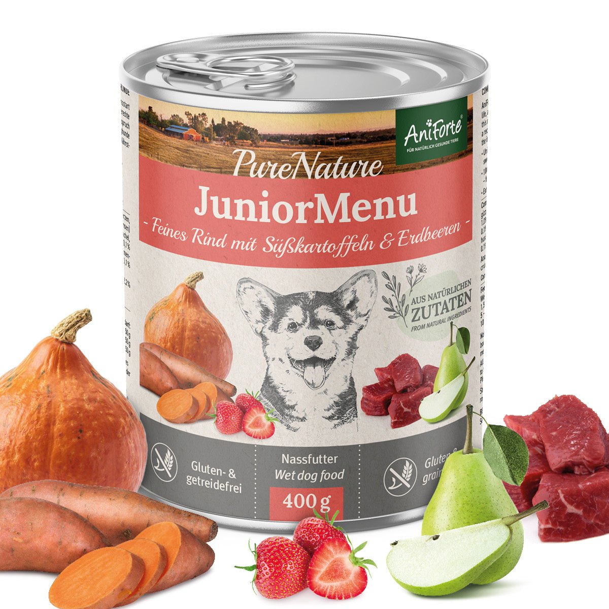 AniForte® PureNature Fine Beef - Junior Menu for Puppies - 400g - AniForte UK