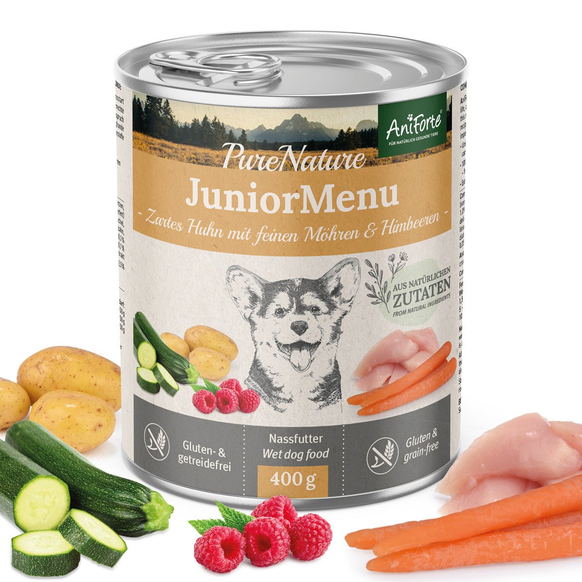 AniForte® PureNature Tender Chicken - Junior Menu for Puppies - 400g - AniForte UK