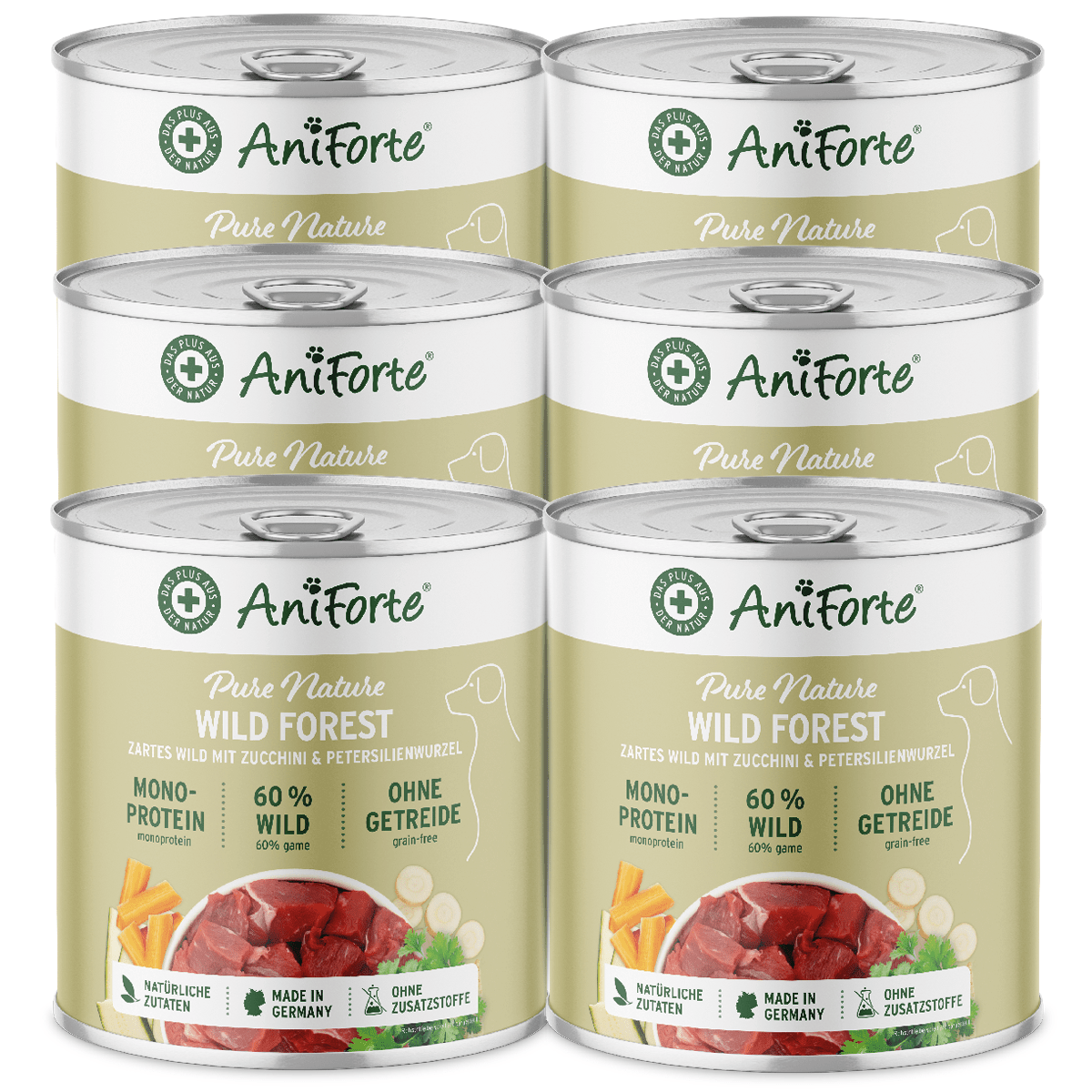 AniForte® PureNature Wild Forest (Deer and Wild Boar) - Wet Food for Dogs - AniForte UK