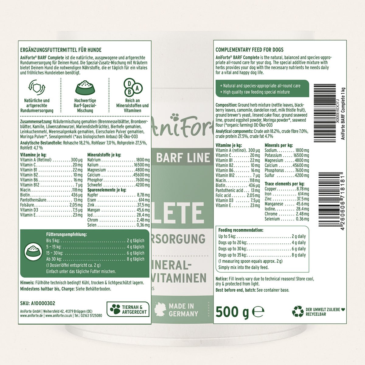 BARF Complete - Raw Dog Food Supplement - AniForte UK