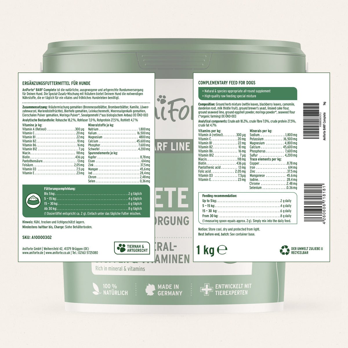 BARF Complete - Raw Dog Food Supplement - AniForte UK