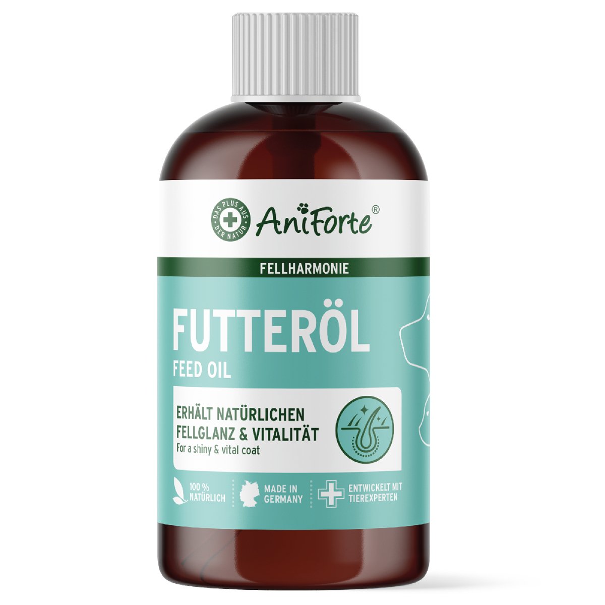 Fur Harmony Feed Oil 500ml - Supports Skin & Coat - AniForte UK