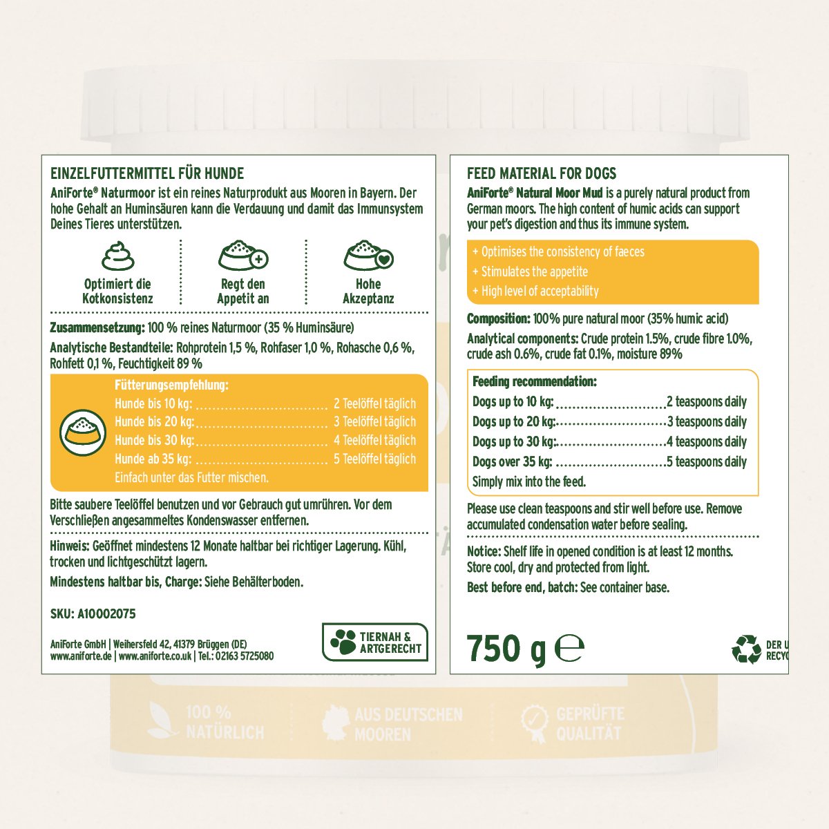 Natural Moor Mud - Supports Digestion and Immune System - AniForte UK