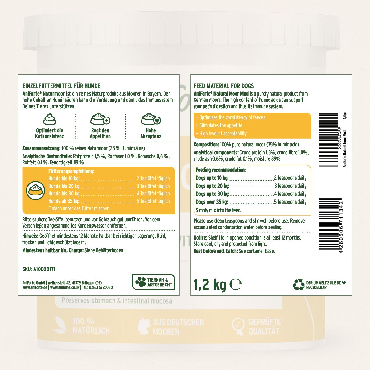 Natural Moor Mud - Supports Digestion and Immune System - AniForte UK