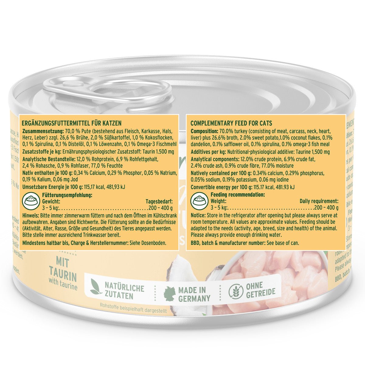 PureNature Fine Turkey - Wet Food for Cats - AniForte UK