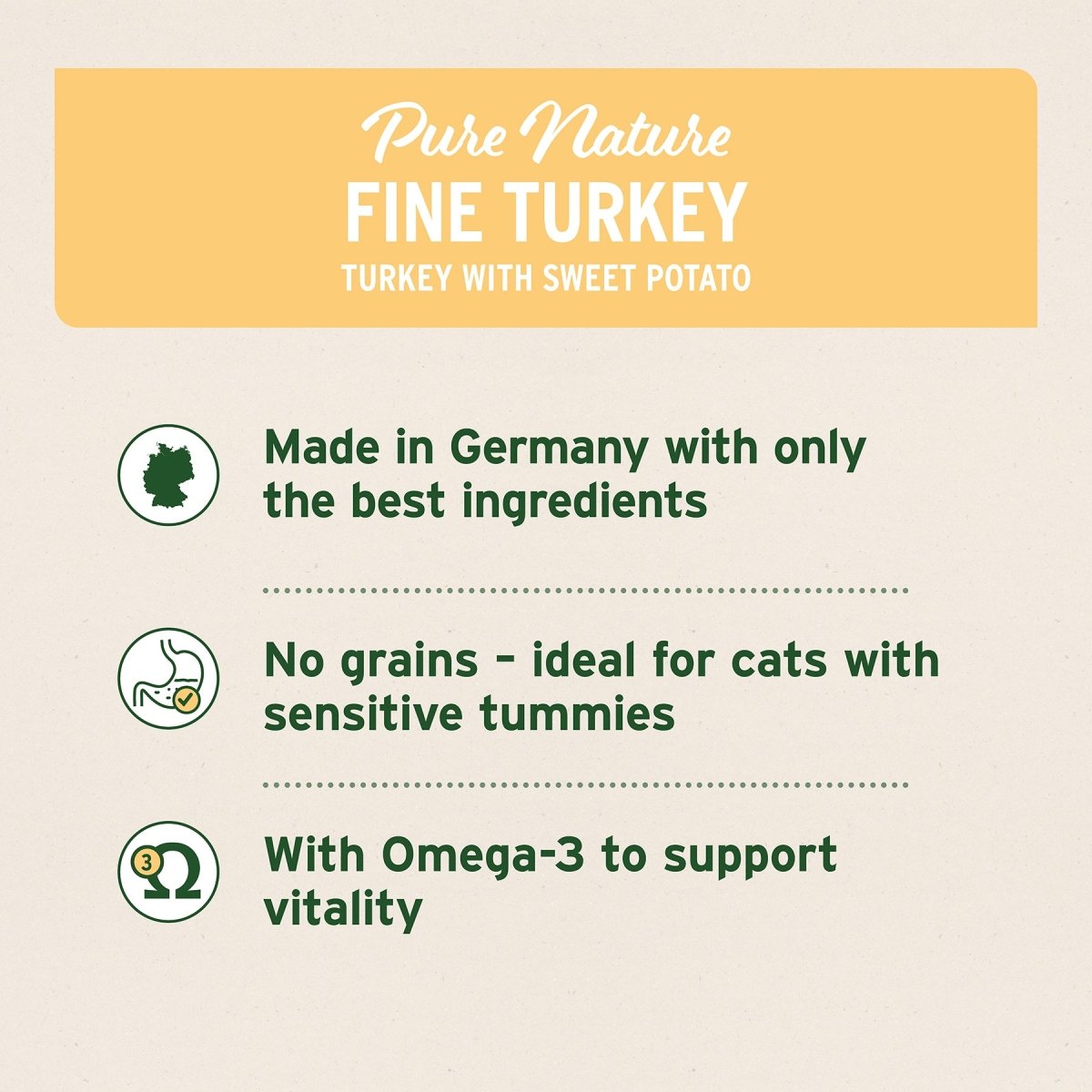 PureNature Fine Turkey - Wet Food for Cats - AniForte UK