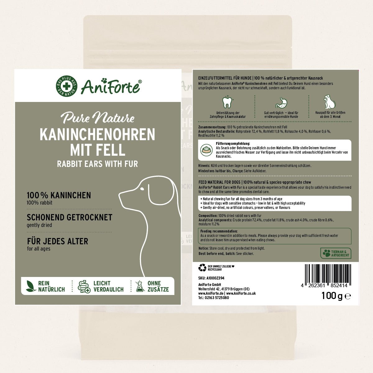 Rabbit Ears with Fur - AniForte UK