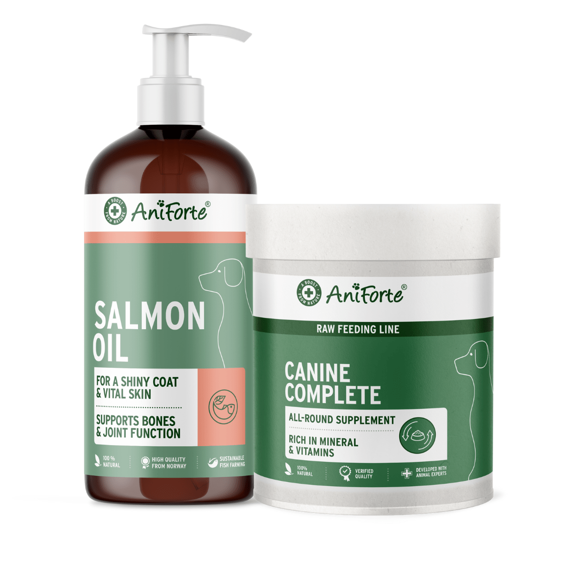 Raw Feeding Bestsellers Bundle - Canine Complete with Salmon Oil - AniForte UK