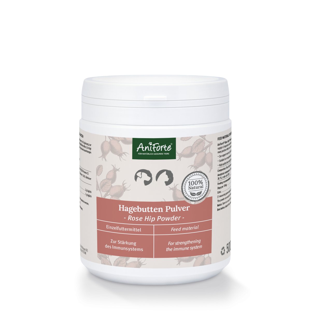 Rose Hip Powder for Dogs and Cats - 250g - AniForte UK