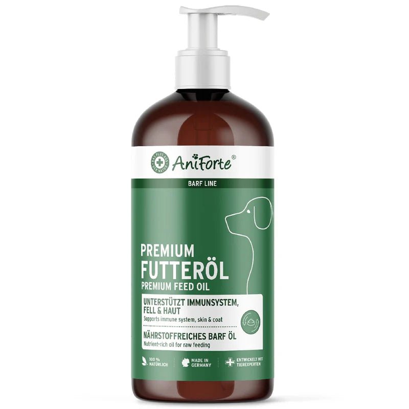 SALE Premium Feed Oil for Dogs 1L BBD 07/26 - AniForte UK