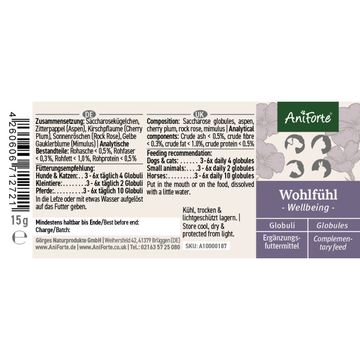 Wellbeing Globules 15g - AniForte UK
