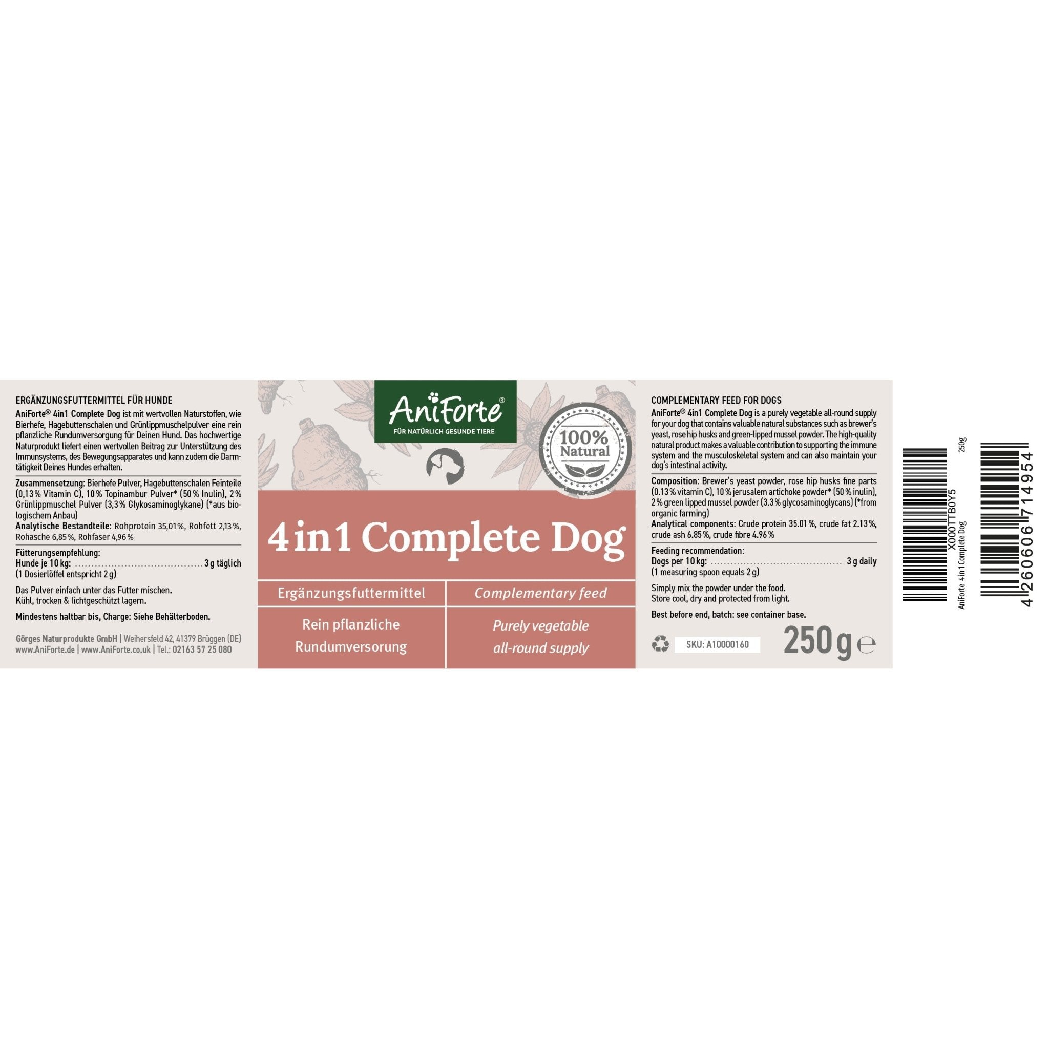4in1 Complete for Dogs 250g - Advanced Health Supplement - AniForte UK