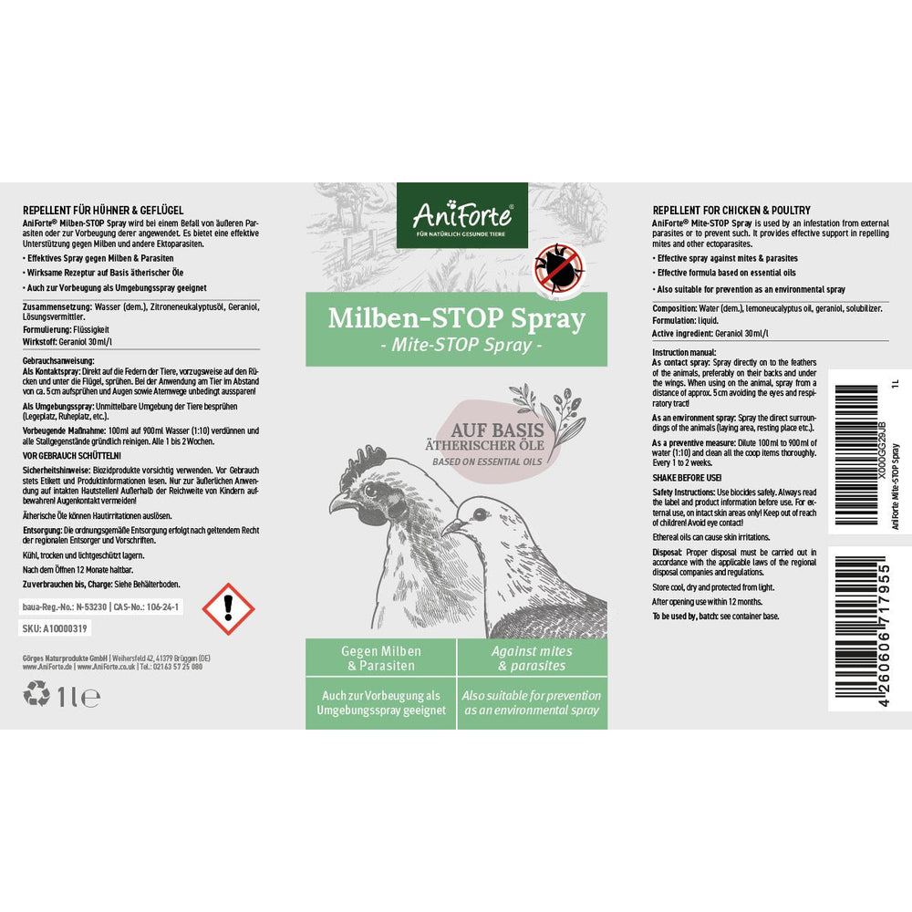 AniForte MiteSTOP Spray for Chickens