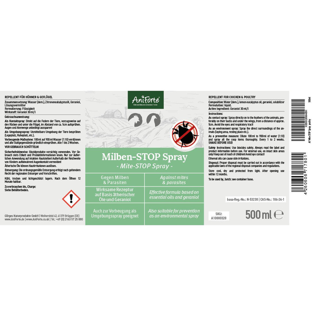 AniForte MiteSTOP Spray for Chickens