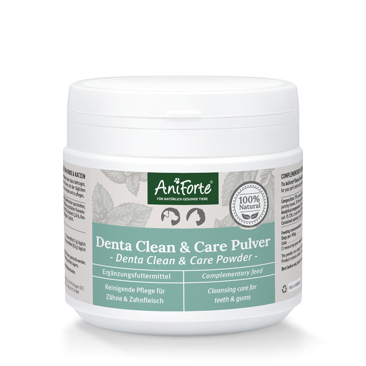 Denta Clean & Care Powder for Dogs and Cats - Cleans Teeth and Gums Naturally - AniForte UK