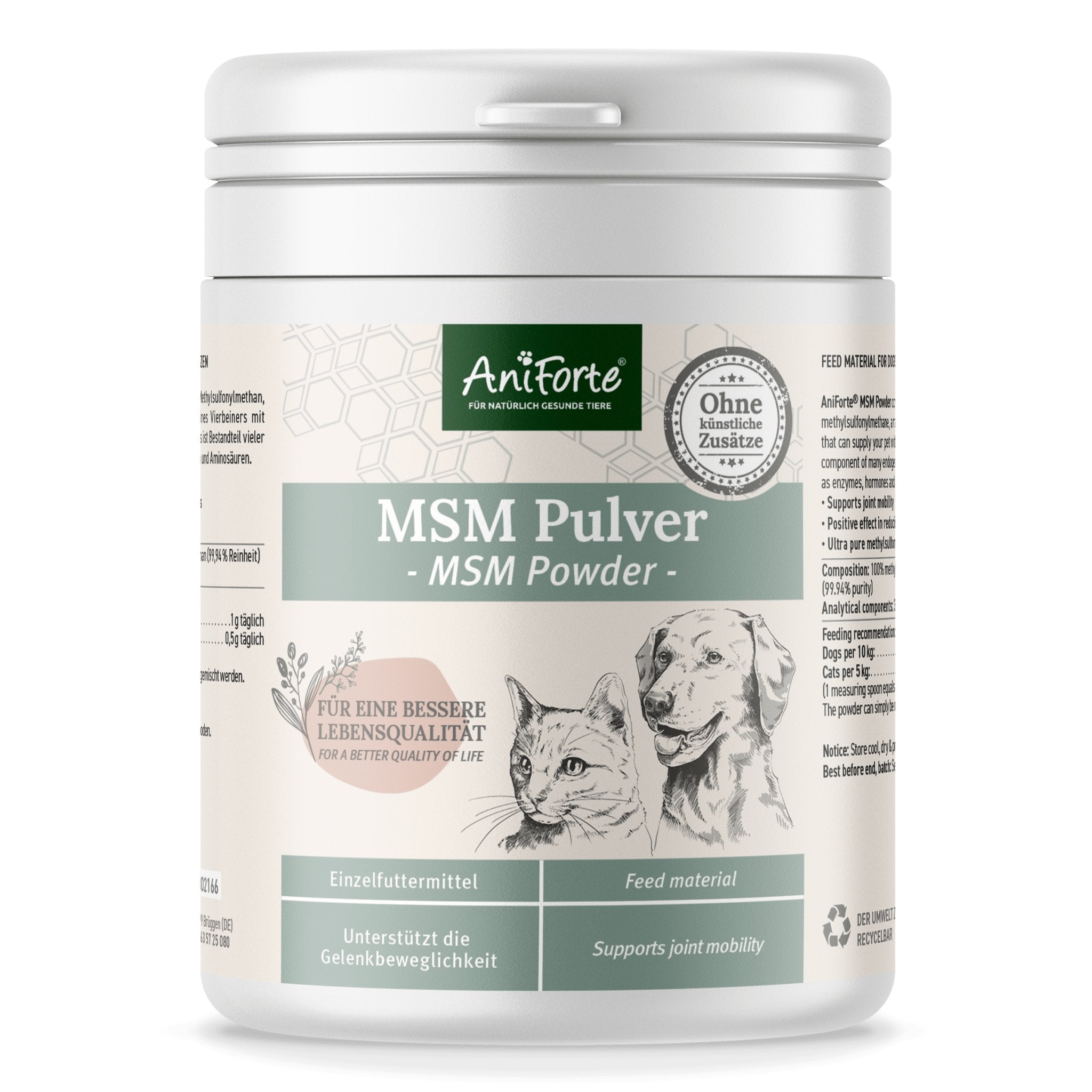 MSM Powder for Dogs & Cats 300g - AniForte UK