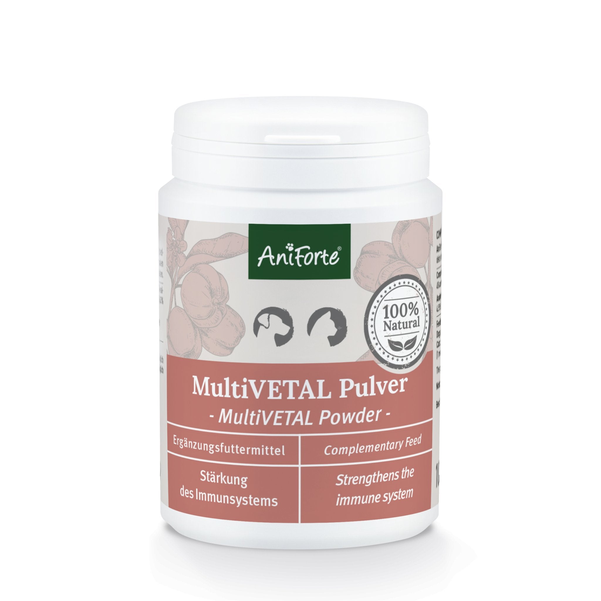 MultiVETAL Powder 100g - Natural Vitamin and Mineral Supplement for Dogs & Cats - AniForte UK