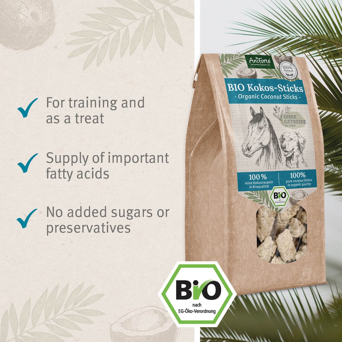 Organic Coconut Sticks - AniForte UK