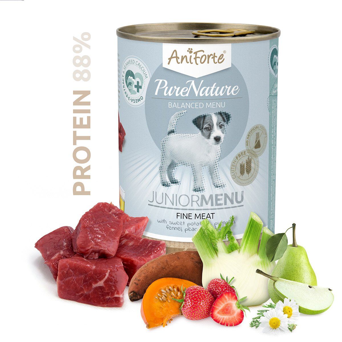 PureNature Fine Meat - Junior Menu for Puppies - 6 x 400g - AniForte UK