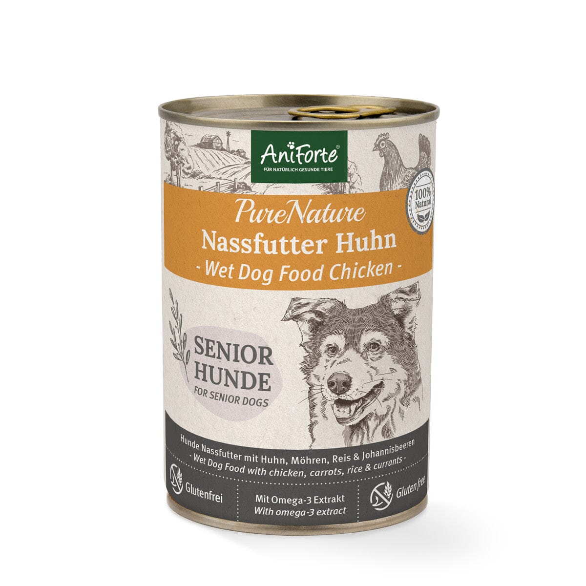 PureNature Senior Chicken - Wet food for Senior Dogs 6 x 400g - AniForte UK