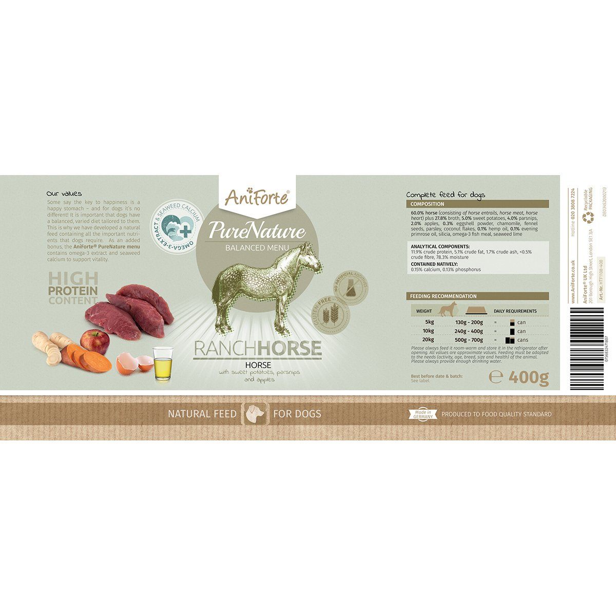 PureNature Wet Food for Dogs Special Variety Mix - 6 x 400g - AniForte UK