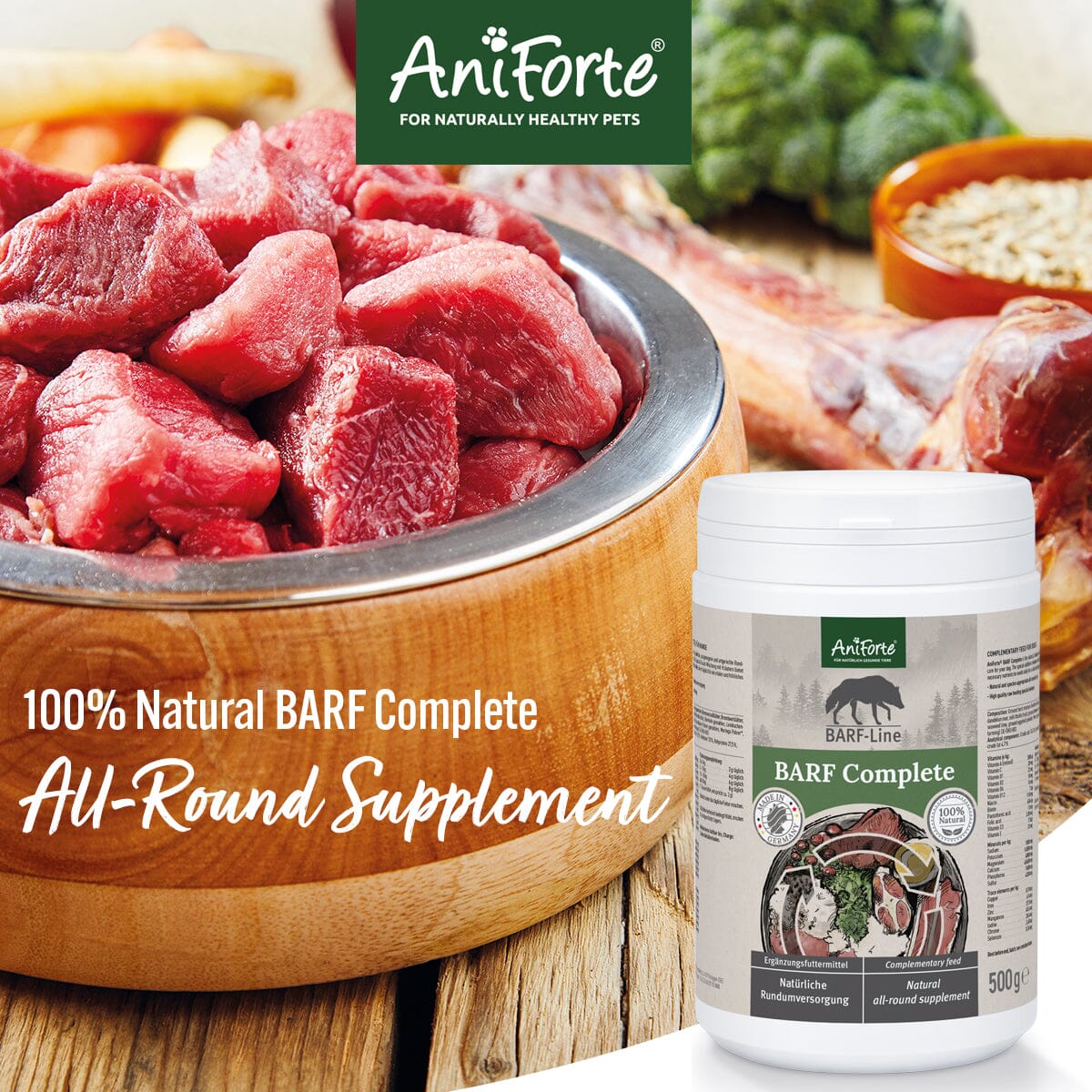 Raw Feeders Essentials - BARF Complete and Fruit and Vegetables with Herbs - AniForte UK