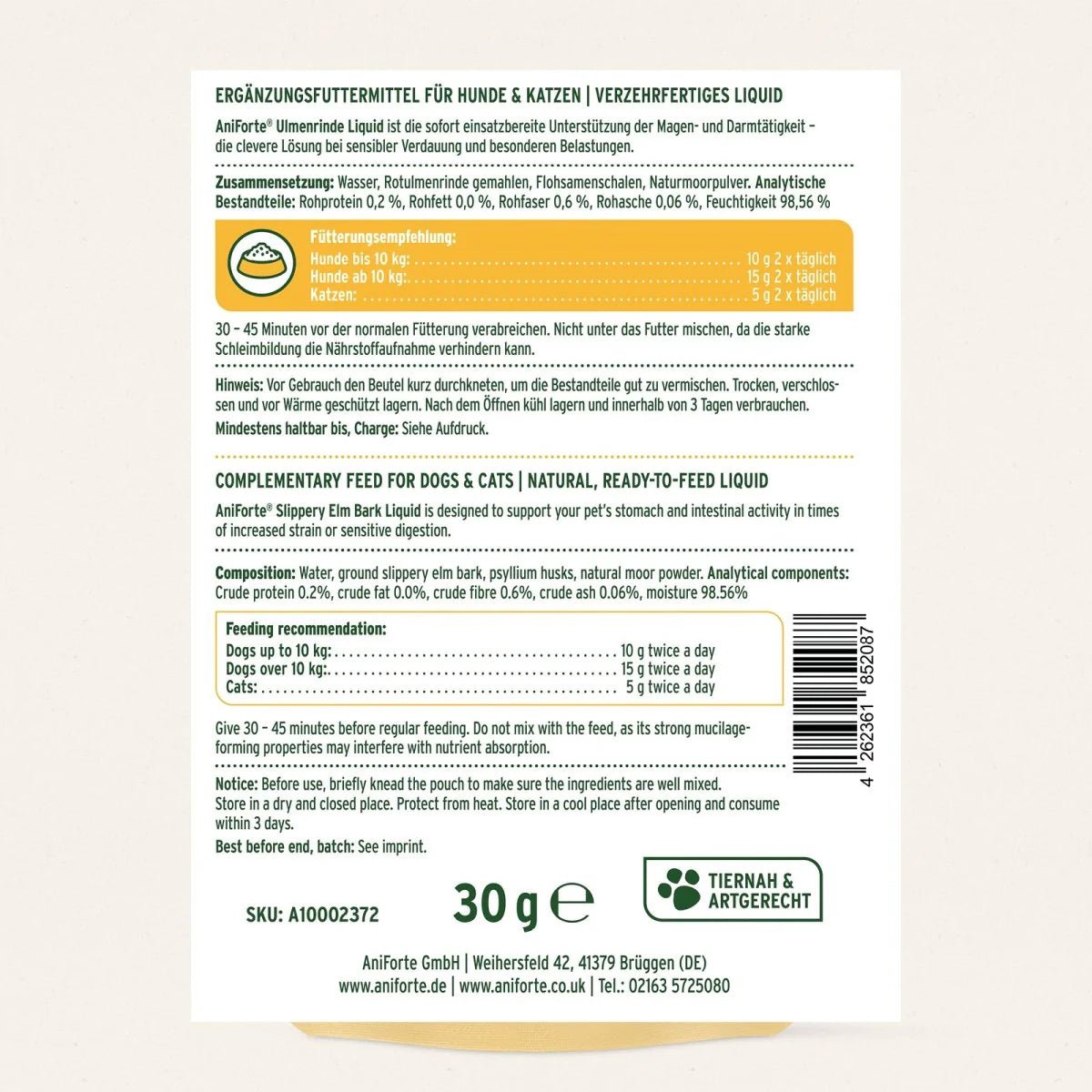 Slippery Elm Bark Liquid - AniForte UK