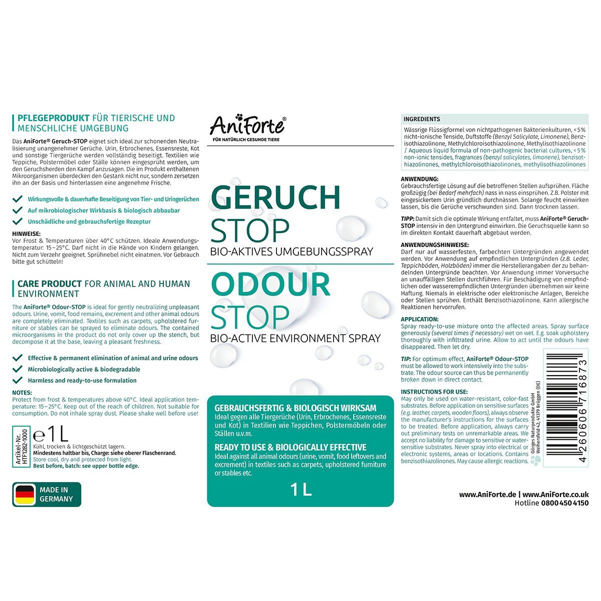 Odour STOP Spray - 1L - Environmental Spray