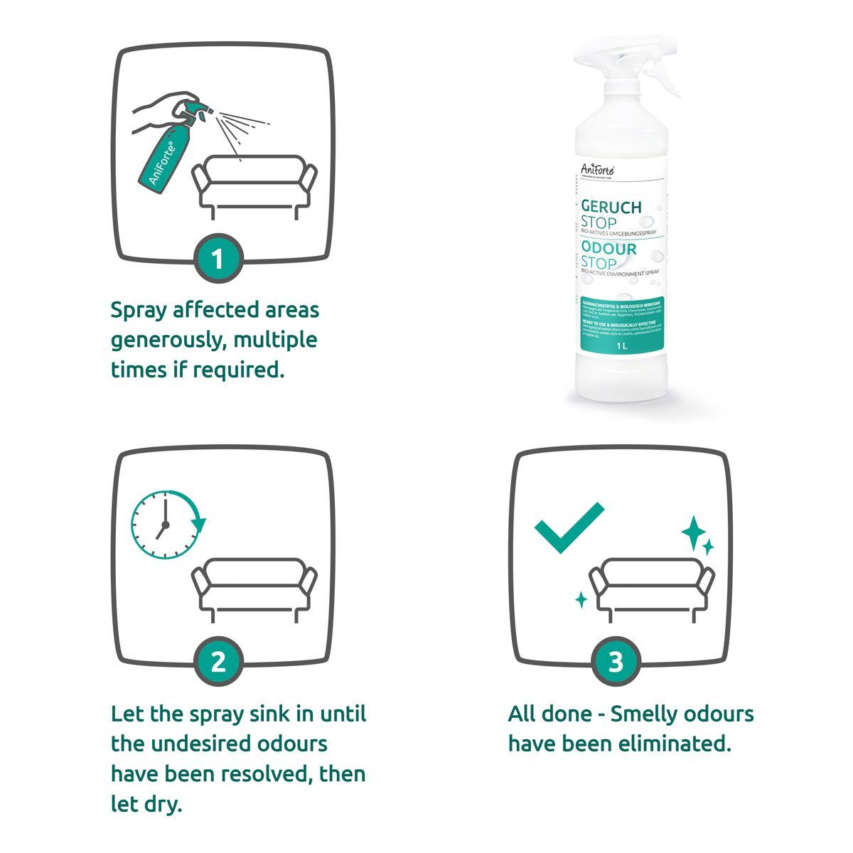 Odour STOP Spray - 1L - Environmental Spray