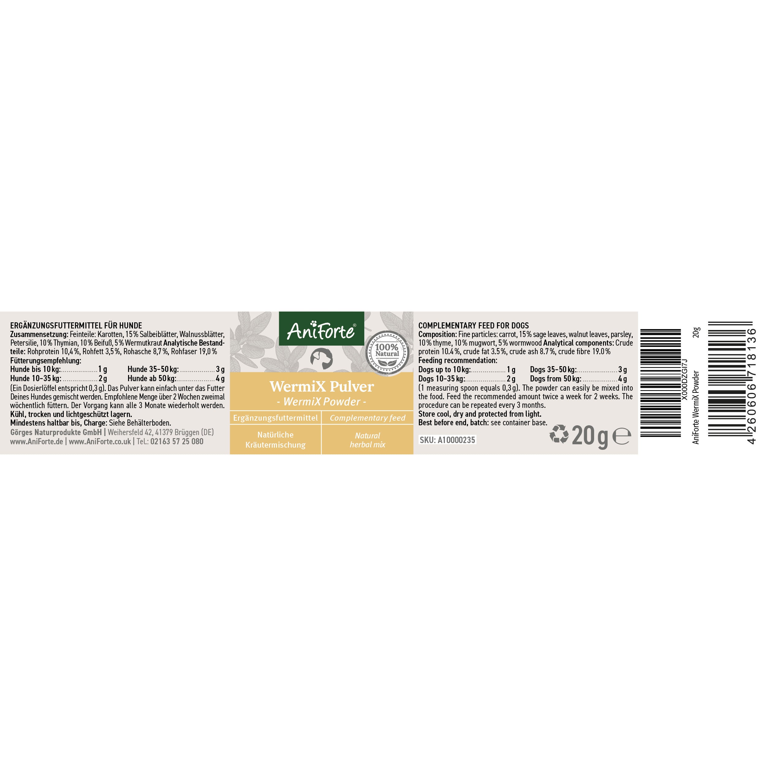 Wermix Powder for Dogs - 20g